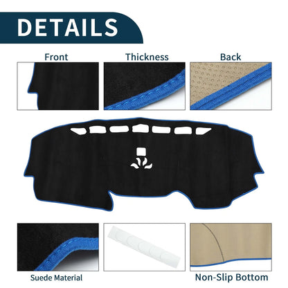 Dashboard Cover Mat for Honda CR-V 2017-2022 Sun Protector Black Blue