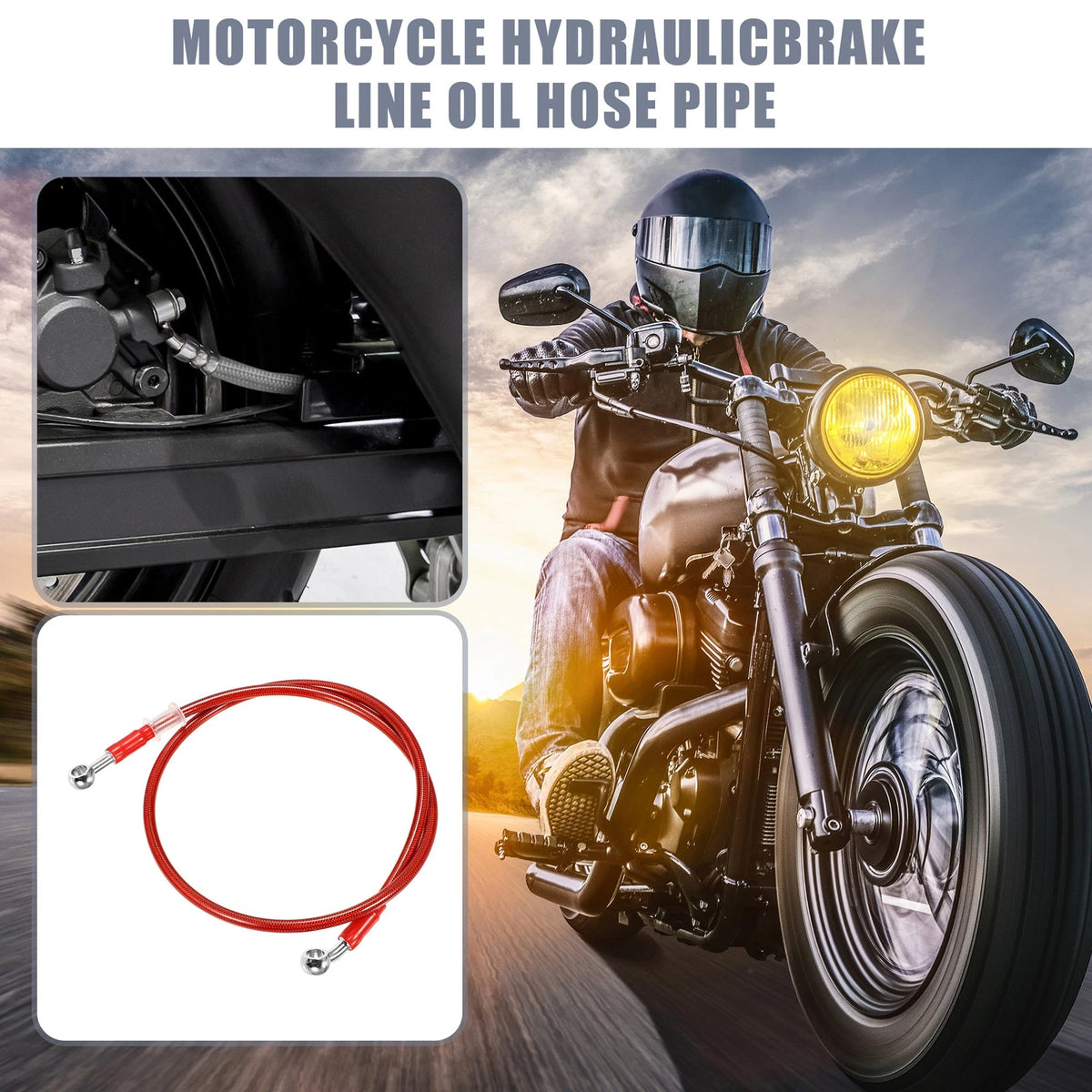 Brake Line / 100cm 39.37" / 10mm ID / 28° 0° / Motorcycle Hydraulic Hose for Make Model