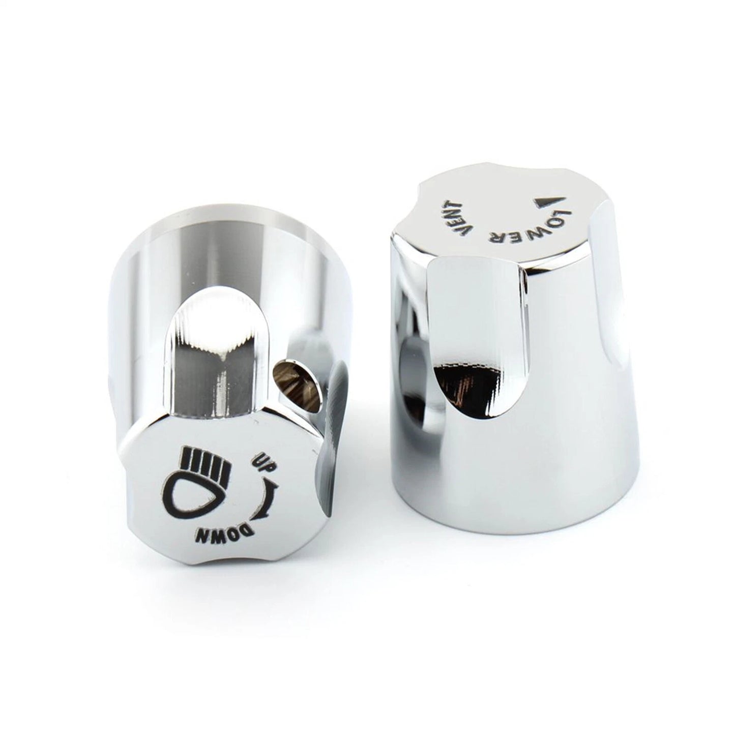 2 x Chrome Headlight Adjustment Switch Knobs for Honda GL1500 (1988-2000)