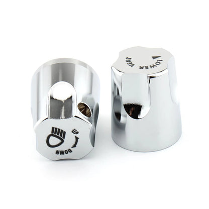 2 x Chrome Headlight Adjustment Switch Knobs for Honda GL1500 (1988-2000)