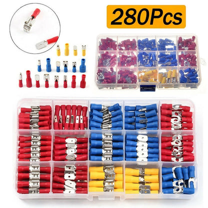 Assorted Crimp Spade Terminal / 280Pcs / Insulated Wire Connectors for UK