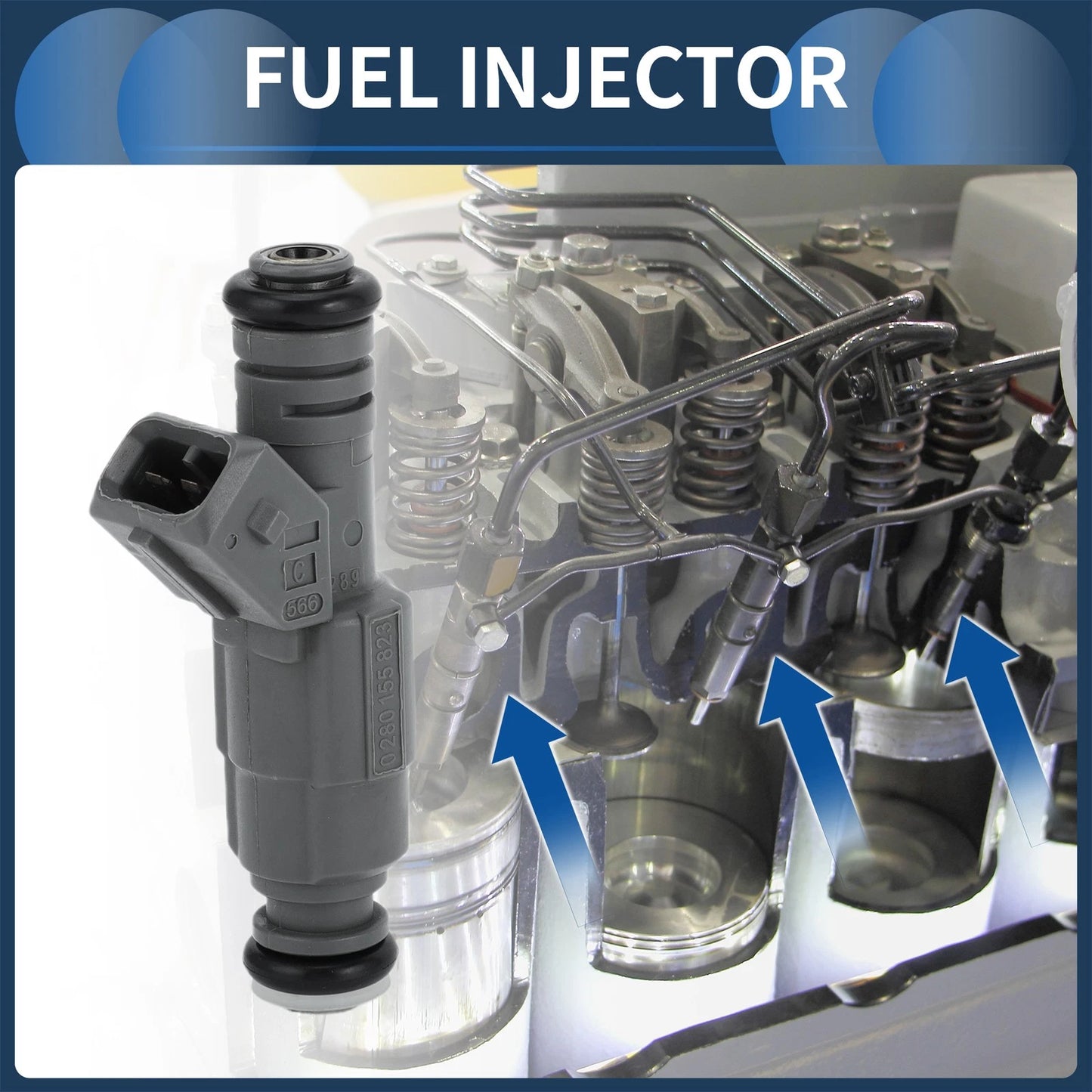 Fuel Injector 4.4L 8 Pcs for BMW 540i Base (1999 - 2003)