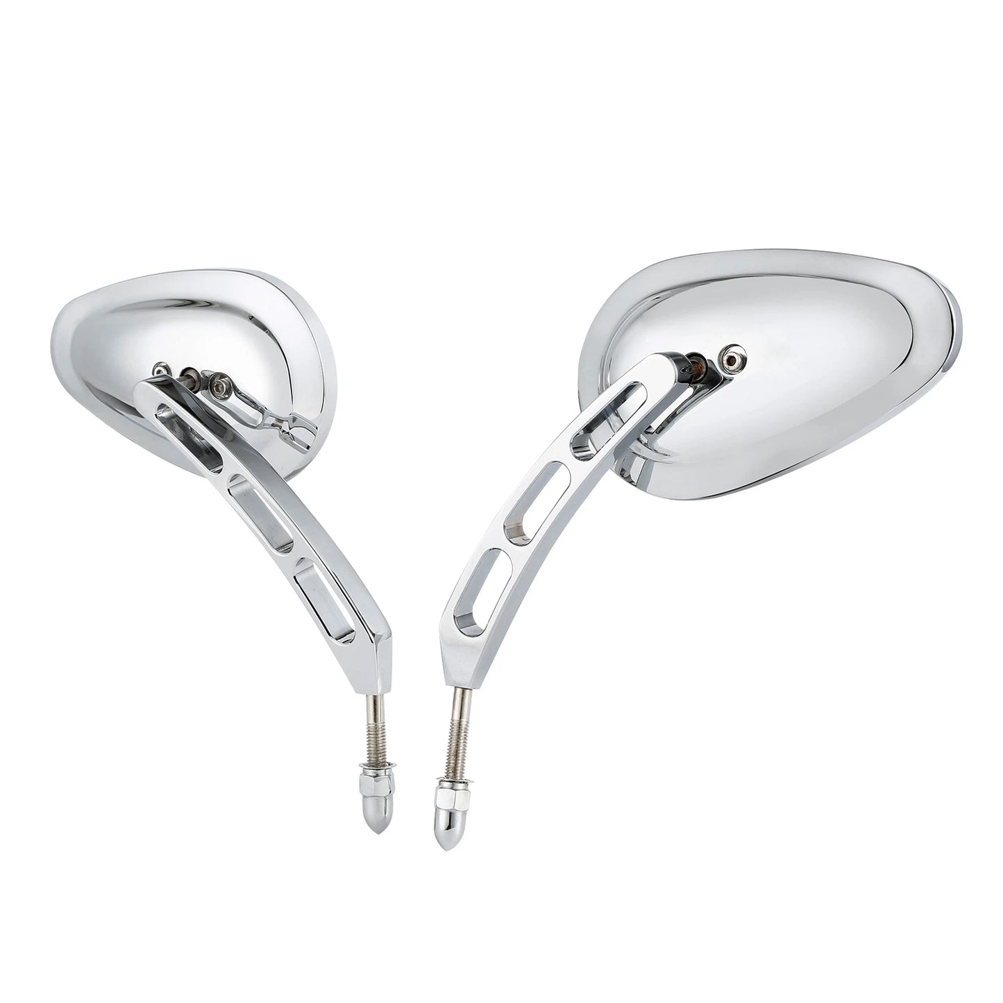 8mm Chrome Rearview Mirrors for Harley Touring Sportster 883 1200 Dyna (2004-2023)
