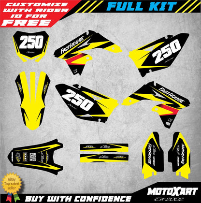 Custom Graphic Kit for Suzuki RMZ 250 Decals Stickers (2001-2019)