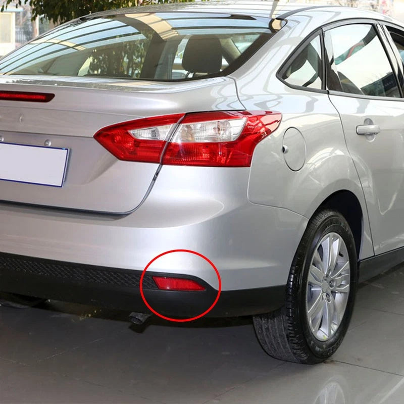 Red Rear Bumper Reflectors for Ford Focus (2012-2015)