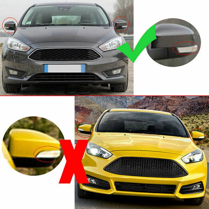 Carbon Fiber Door Side Mirror Covers 2 x For Ford Focus MK2 MK3 (2008-2014)