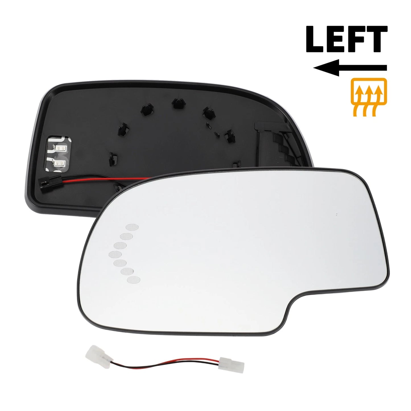 Heated Left Mirror Glass Replacement for Chevrolet Silverado 1500 2500 3500