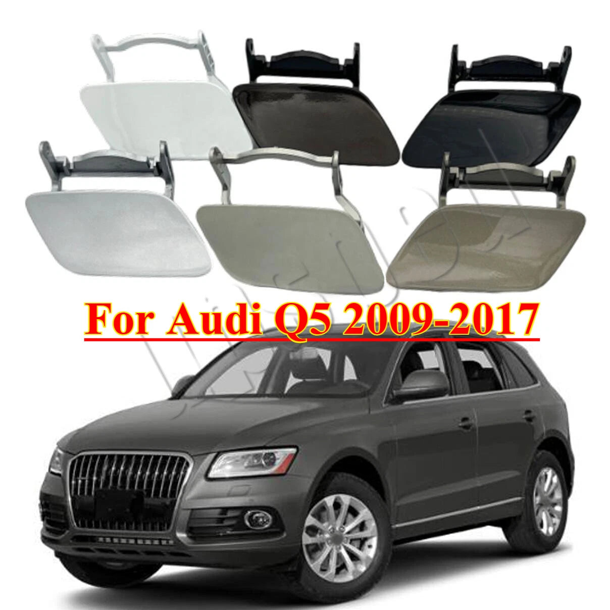 Front Bumper Headlight Washer Nozzle Cover Cap for Audi Q5 (2009–2017)
