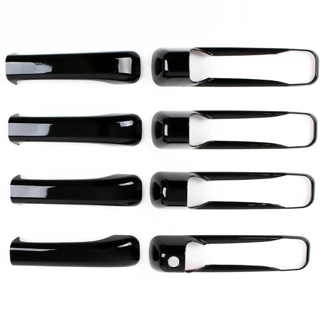 Door Handle Lid Cover Trim for 2009-2018 Dodge Ram/Jeep Commander Glossy Black