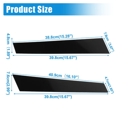 4x Windshield B Pillar Trim Exterior Garnish for Porsche Panamera Black