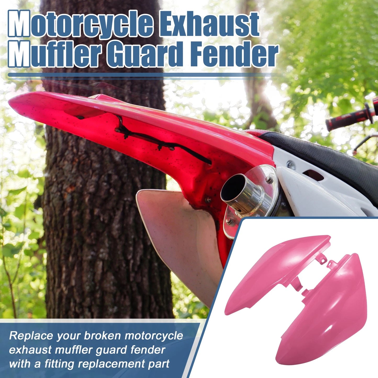 Twin Exhaust Muffler Guard Fender / 1 Set / Twin Exhaust Muffler Guard Fender for Honda CRF50 XR50
