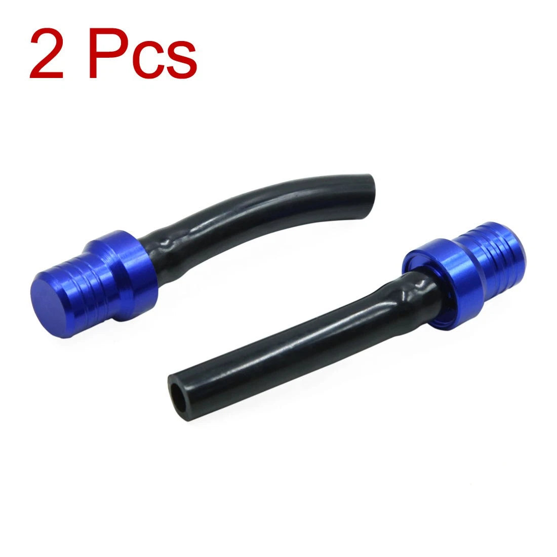 2pcs Blue Motorcycle Fuel Tank Cap Valve Vent Hose Pipe Two Way for Motorcycle
