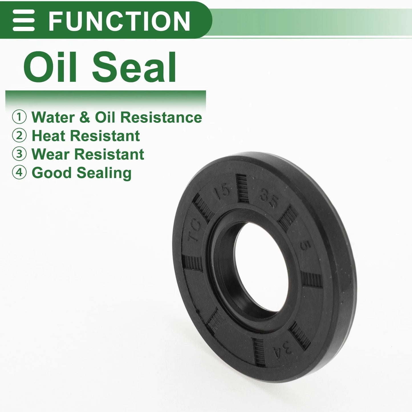 Oil Seal / 15x35x5mm / NBR Black for Make Model