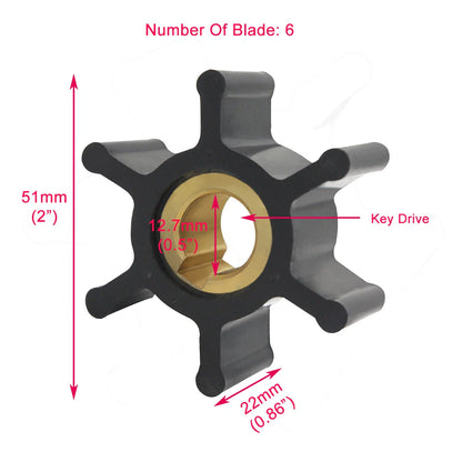 Sea Water Pump Repair Kit for Yanmar Marine 2GMF/3GMF/3GM30F, 70mm OD Gasket