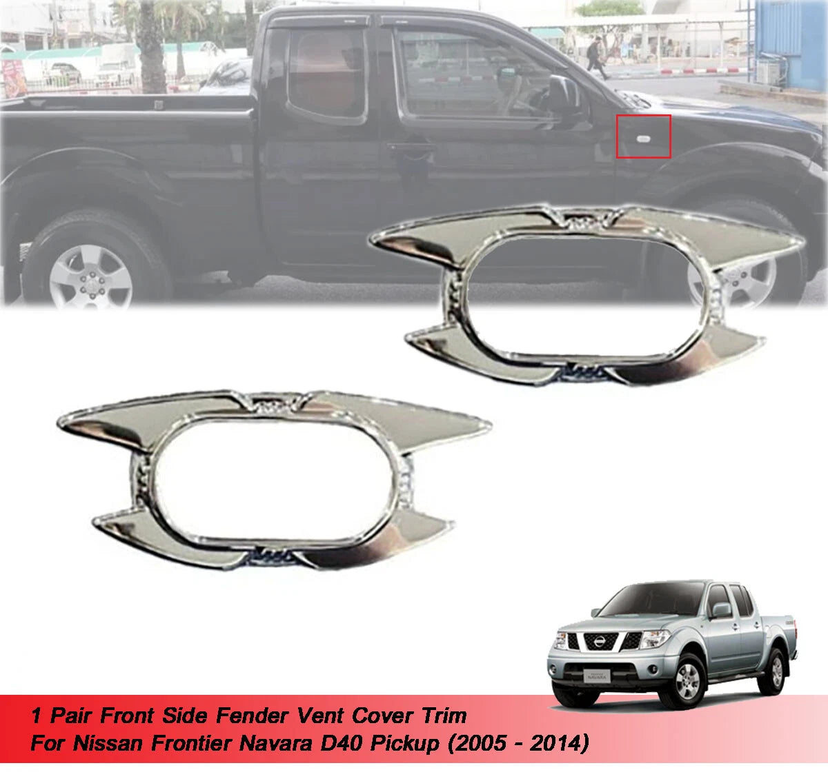 Side Lamp Vent Cover for Nissan Frontier Navara D40 (2005-2014)