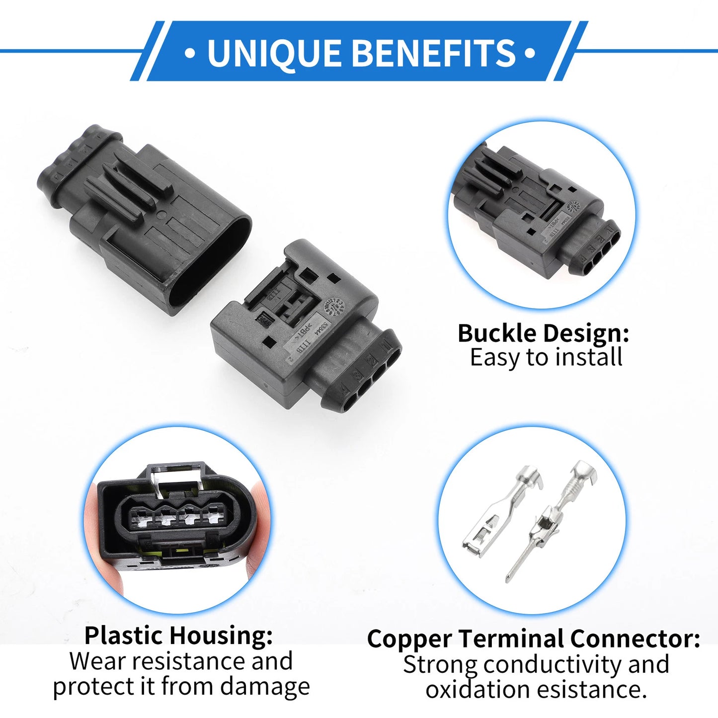 4 Pin Ignition Coil Connector Plug for Mercedes-Benz & BMW - 79 Characters