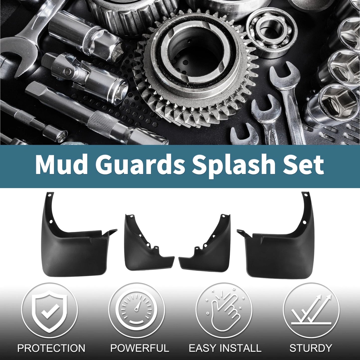 Mud Flaps Splash Guards 2 x Set for Toyota RAV4 XA10 (1995-2000)