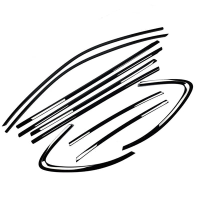 Gloss Black Window Strip Seal Belt Trims for Porsche Macan (2014-2025)