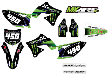 Full Graphics Kit for KXF 450 2009-2011 - SURGE Style Custom Decals