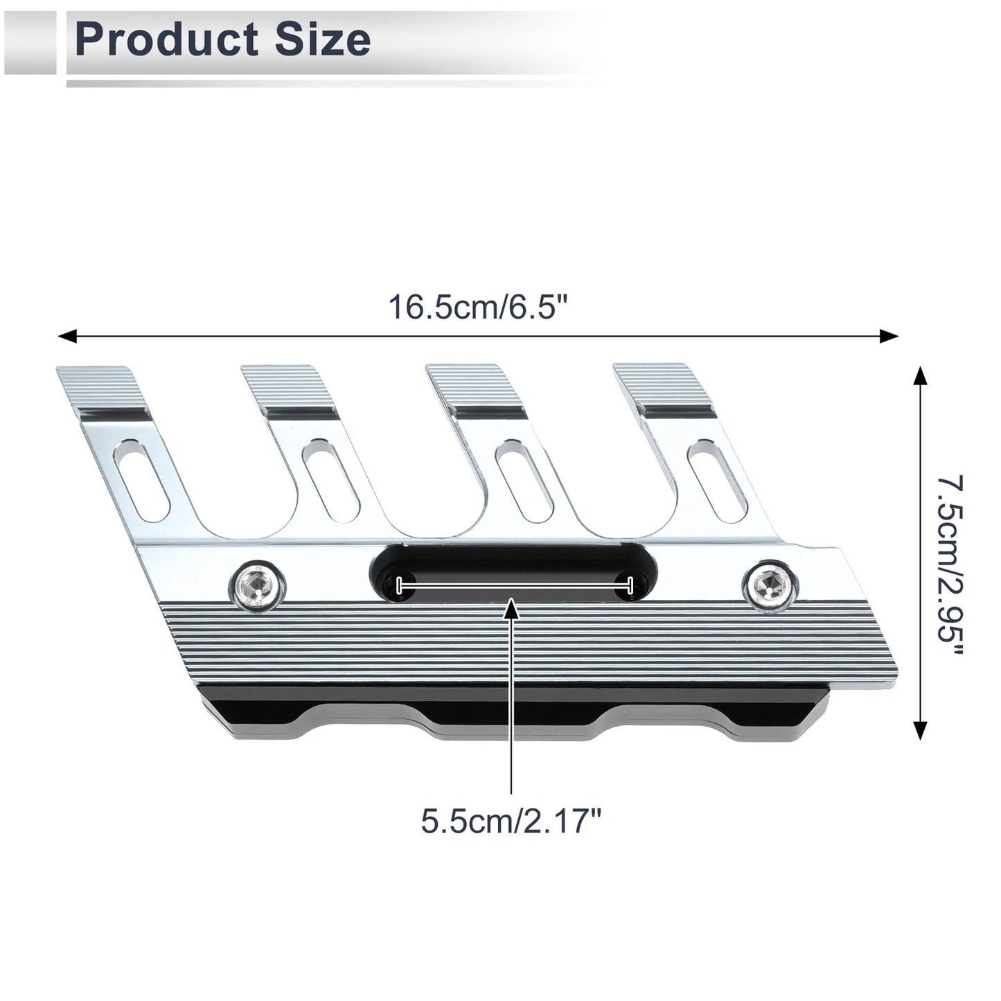 1 Set Fall Side Guard Front Fender Protection Titanium Tone for Motorcycle
