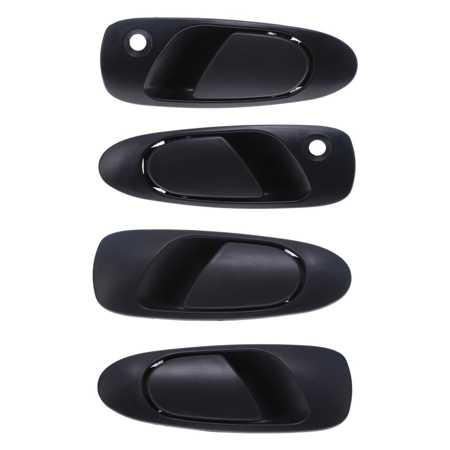 4 x Front & Rear LH + RH Door Handle Outer Black for Honda Civic (1991–1995)