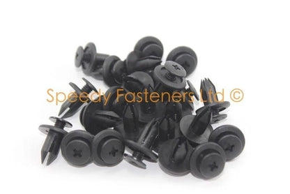 25x6mm M6 / Moto Tete De Fourche Plastique Vis Rivet Clips /