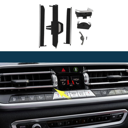 AC Air Vent Clips for BMW X5 G05 2019-2023 Black Silver Tone 1 Set