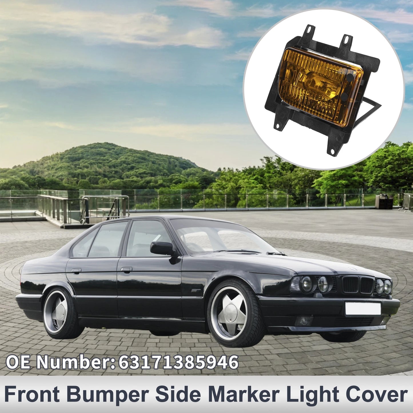 1 Pc Right Front Bumper Side Marker Light Cover for BMW E30 (1982-1994)