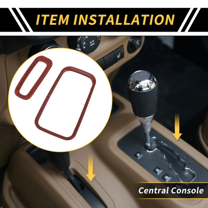 Center Console Gear Shift Ring Panel Cover Trim for Jeep Wrangler JK (2007-2018)