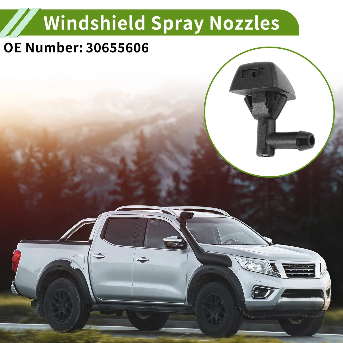 Windshield Washer Nozzle & Hose Connector for Volvo (2001-2007)