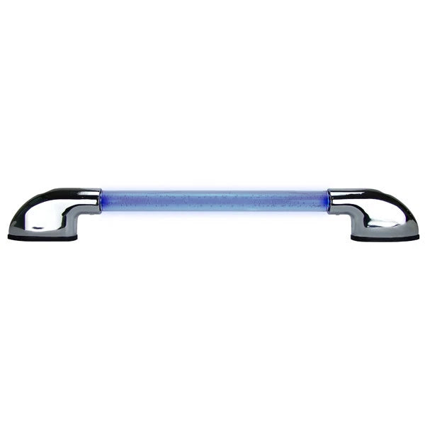 Caravan LED Blue Illuminated Hand Rail 12V Chrome Plated Zinc Alloy End Caps