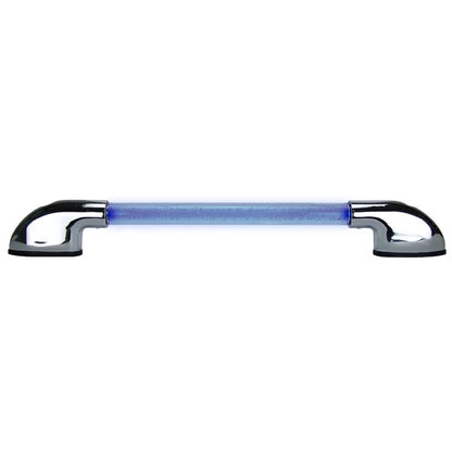 Caravan LED Blue Illuminated Hand Rail 12V Chrome Plated Zinc Alloy End Caps