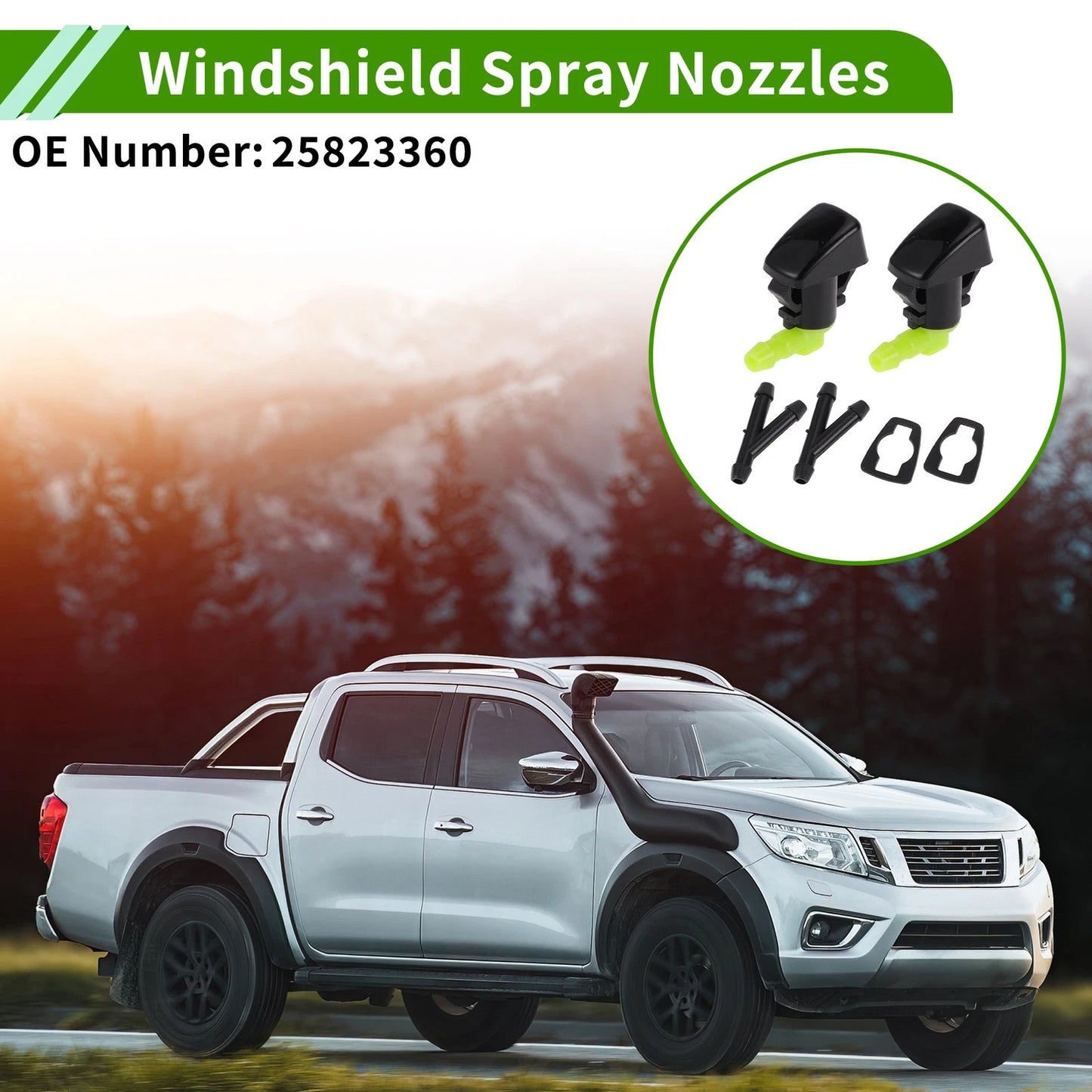 Windshield Washer Nozzle,  Y Hose Connector for Chevrolet Traverse