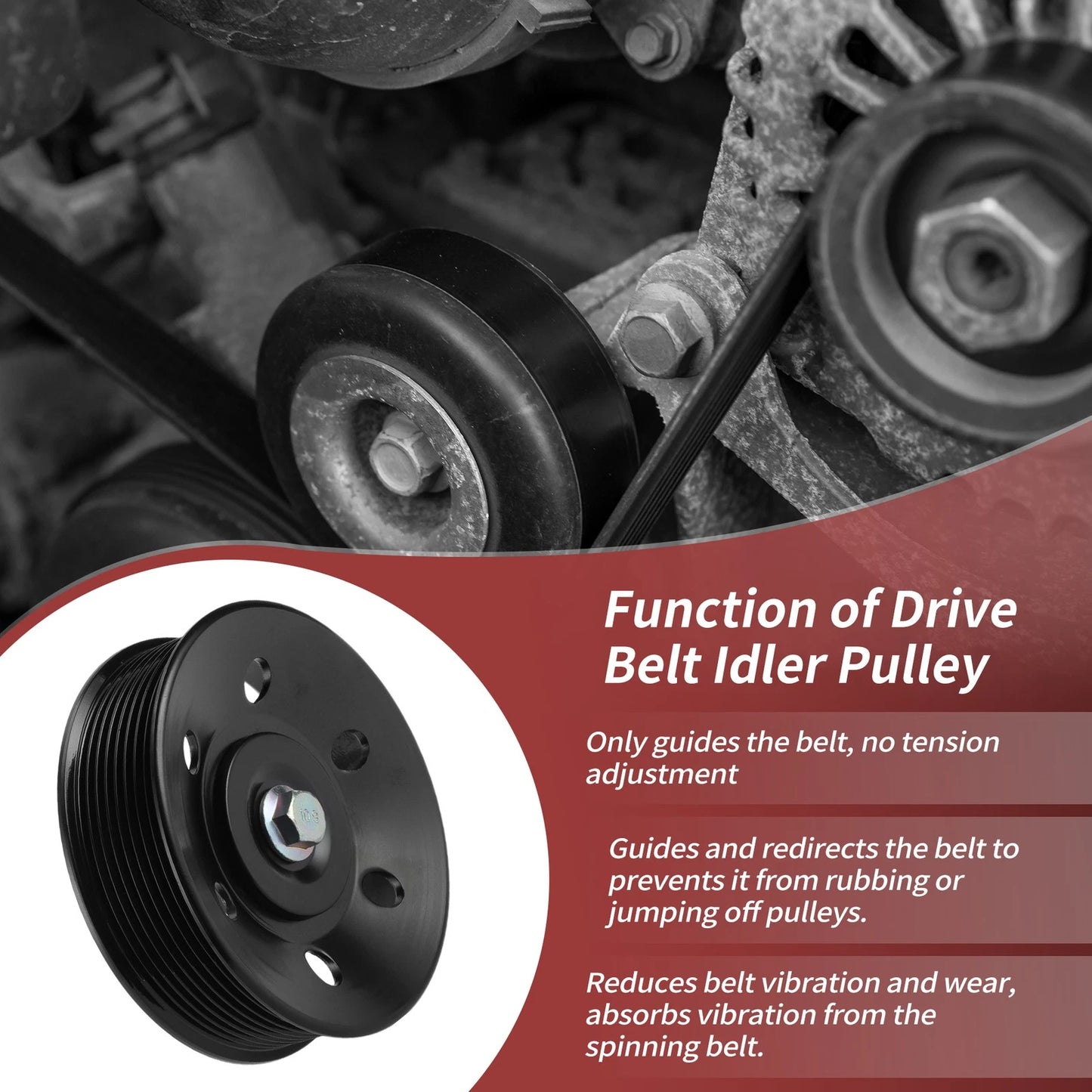 Drive Belt Idler Pulley for Dodge Ram 2500 3500 4500