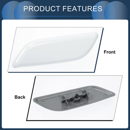 Front Left Washer Nozzle Cover for Honda Accord VIII 2011-2013 White 1 Pcs