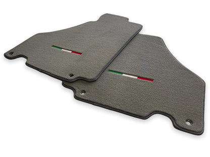 Floor Mats for Ferrari 360 Modena Gray Carpets Set with Emblem (2000-2005)