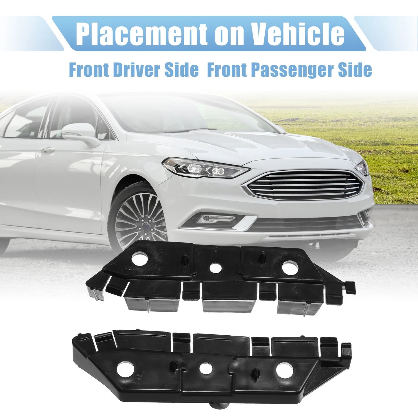 Front Bumper Bracket for Ford Fusion 2013 (2013) - Plastic Black