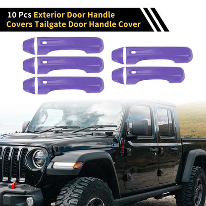 Set of 2 Door Tailgate Handle Covers for Jeep Wrangler JL JLU (2018-2022)