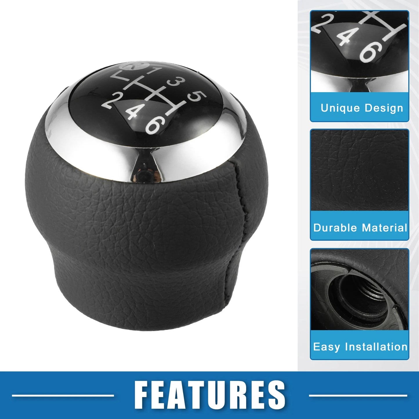 6-Speed Manual Shift Knob - Plastic Black for Toyota Corolla