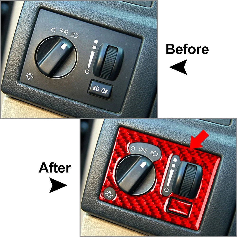 Red Headlight Switch Panel Button Cover Trim for Chrysler 300 300C (2005-2010)