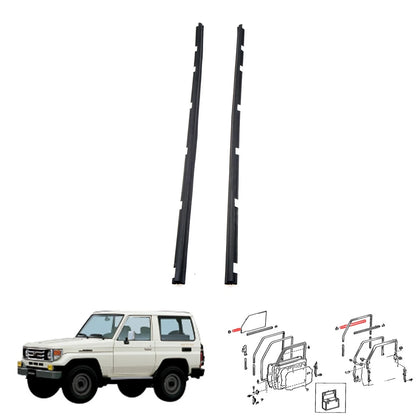 Front Door Glass Weatherstrip for Toyota Land Cruiser FZJ75 HZJ71