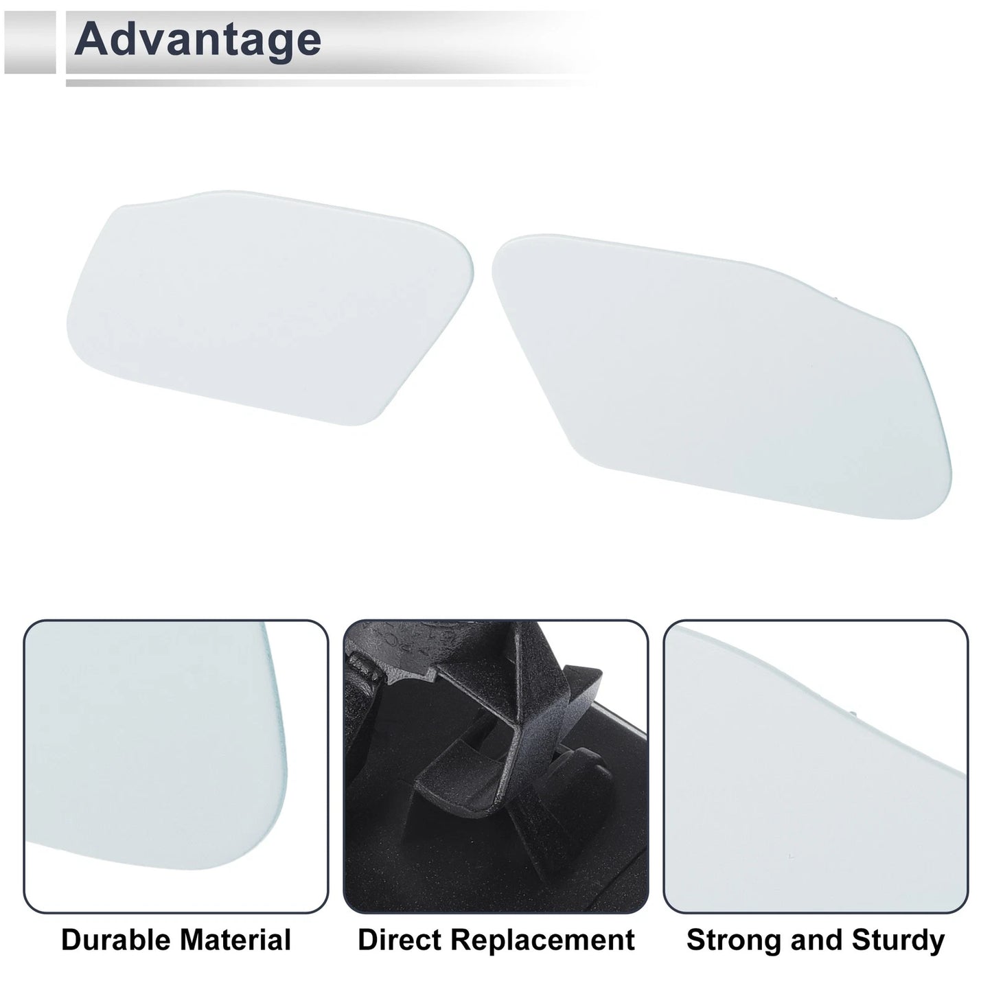 Washer Nozzle Cover Cap for BMW X3 (2011-2017) - Unpainted, 2 x Covers