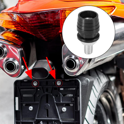 10pcs License Plate Frame with M6 Bolts Screws Fasteners Black for Motorcycle