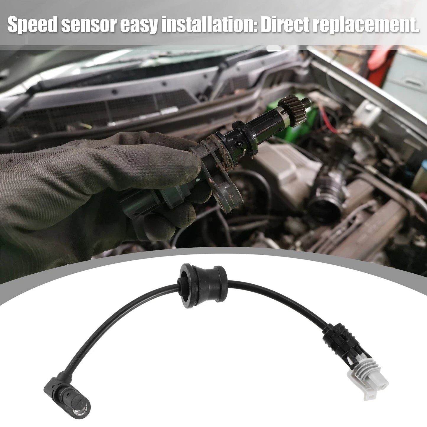 Transmission Speed Sensor for Chevrolet Equinox Black Plastic Metal