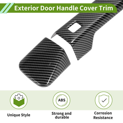 Exterior Door Handle Cover Trim for Ford Bronco (2021-2025) Carbon Fiber Black