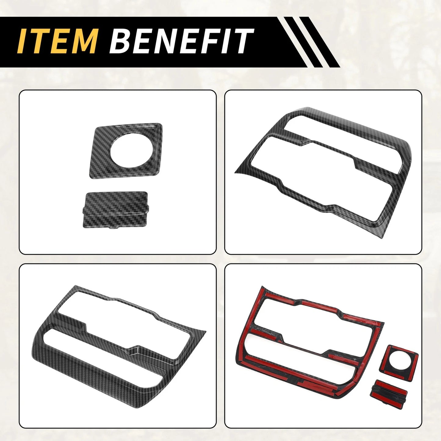 Dashboard Center Console Window Control Panel Cover for Jeep