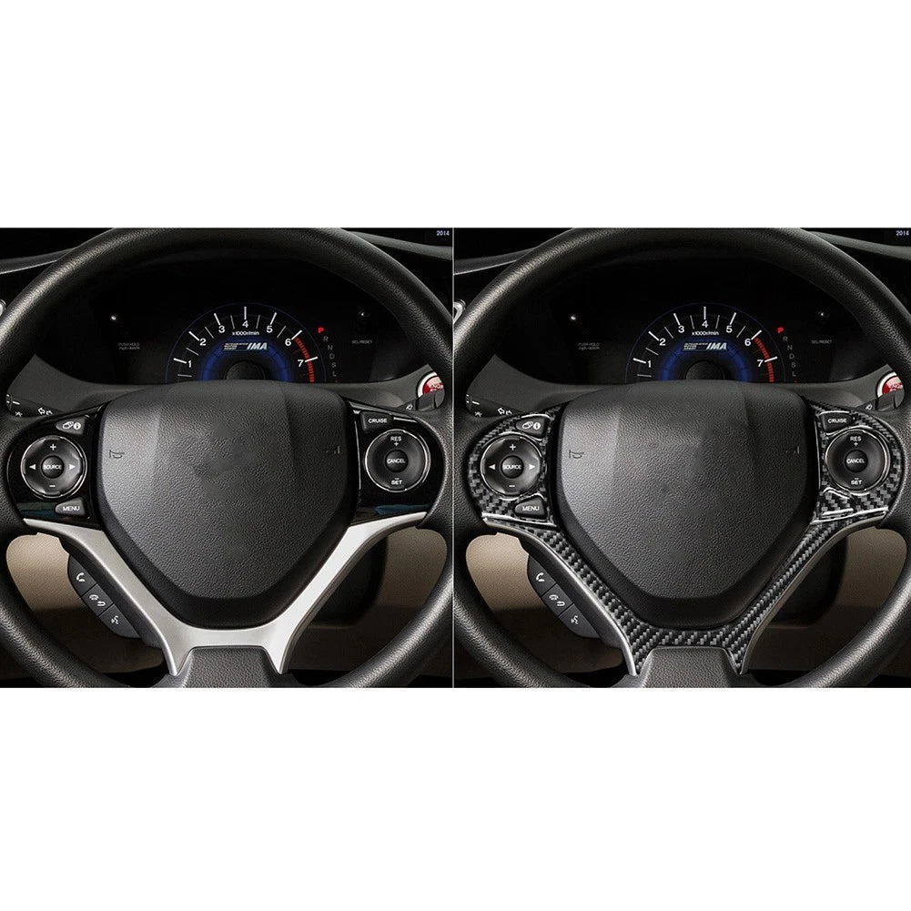 2 x Carbon Fiber Steering Wheel Set for Civic