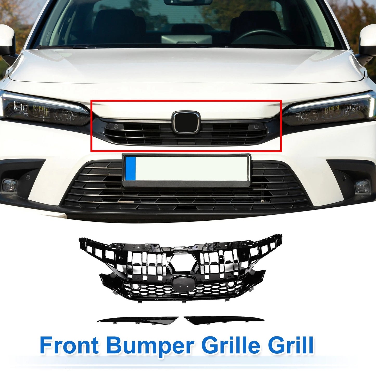 Hood Bumper Grille for Honda Civic Type-R Facelift (2016-2021)