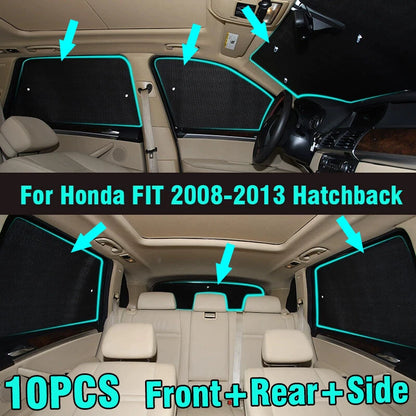 Sunshade / Front Side Rear Window Windshield Privacy / for Honda Fit (2008–2013)