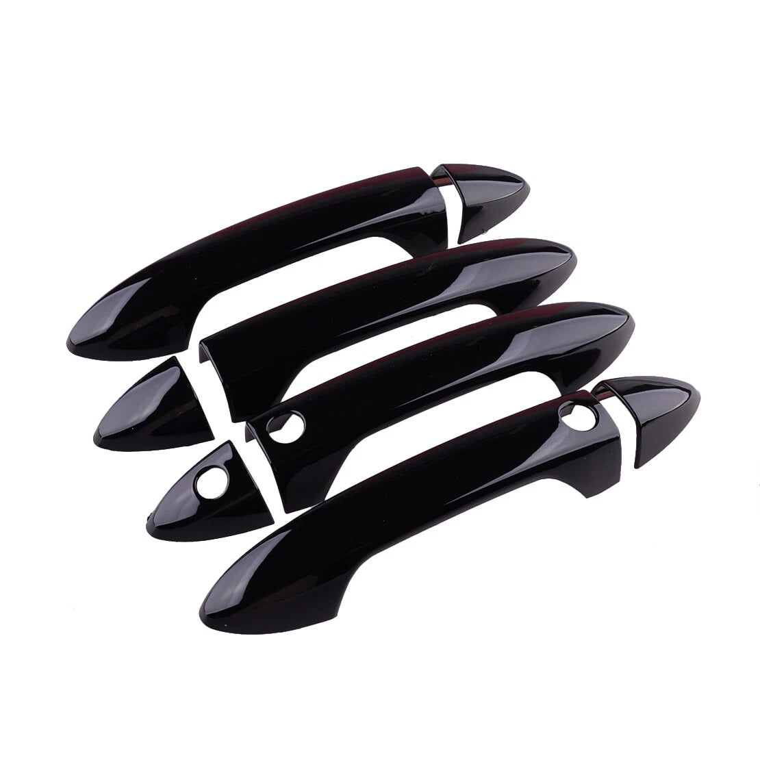 8x Glossy Black Side Door Handle Covers for Honda Accord (2013-2017)